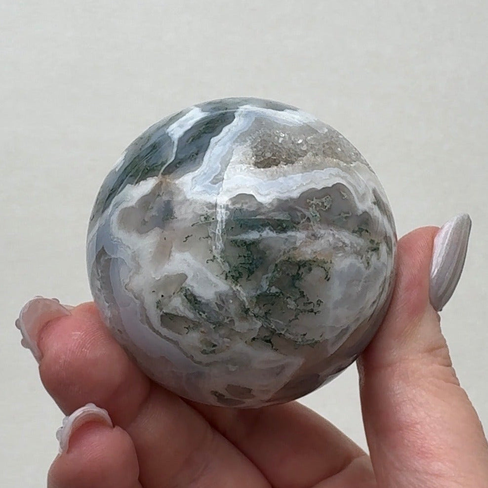 Moss Agate Sphere | E