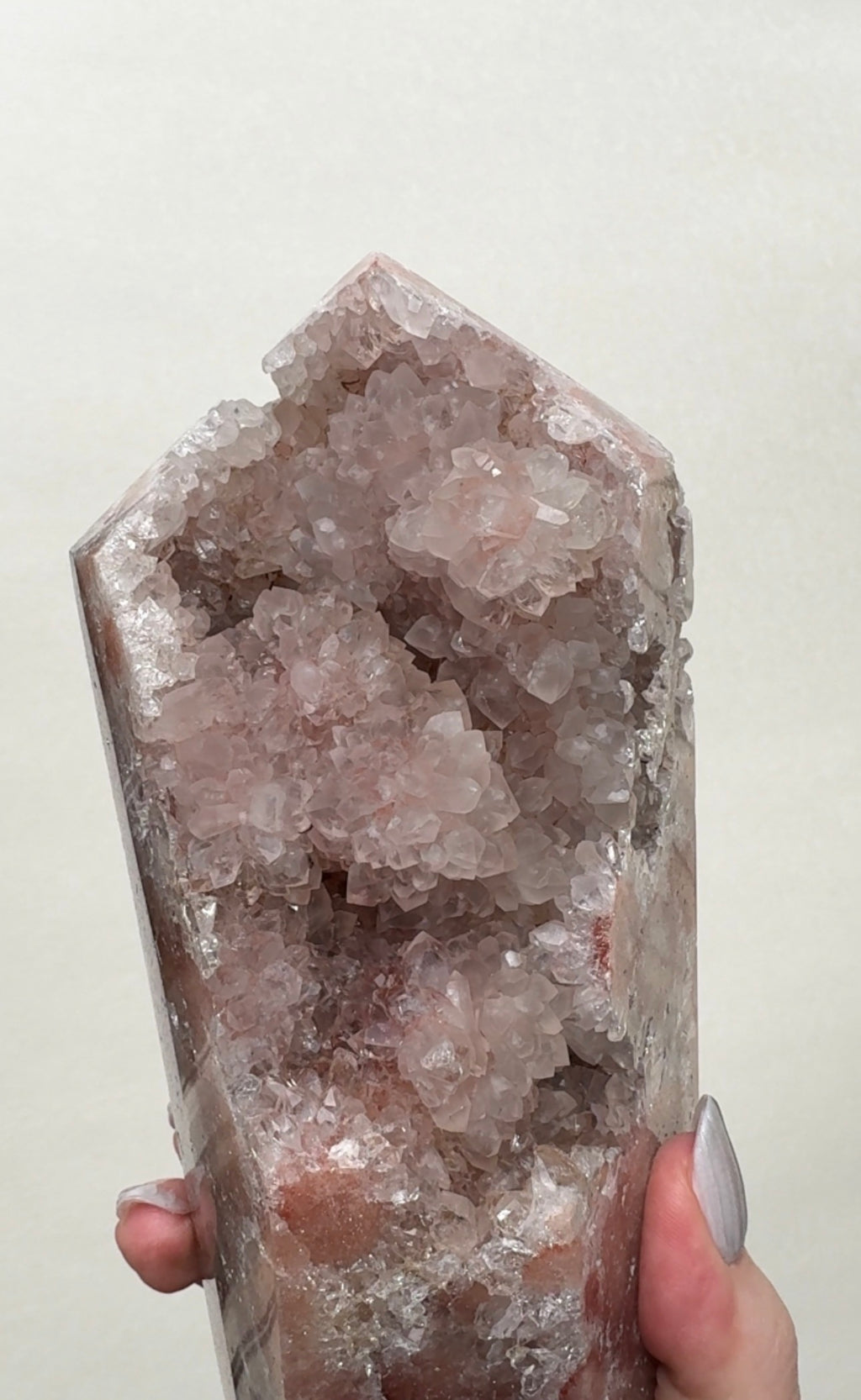 High Quality Druzy Pink Amethyst Tower