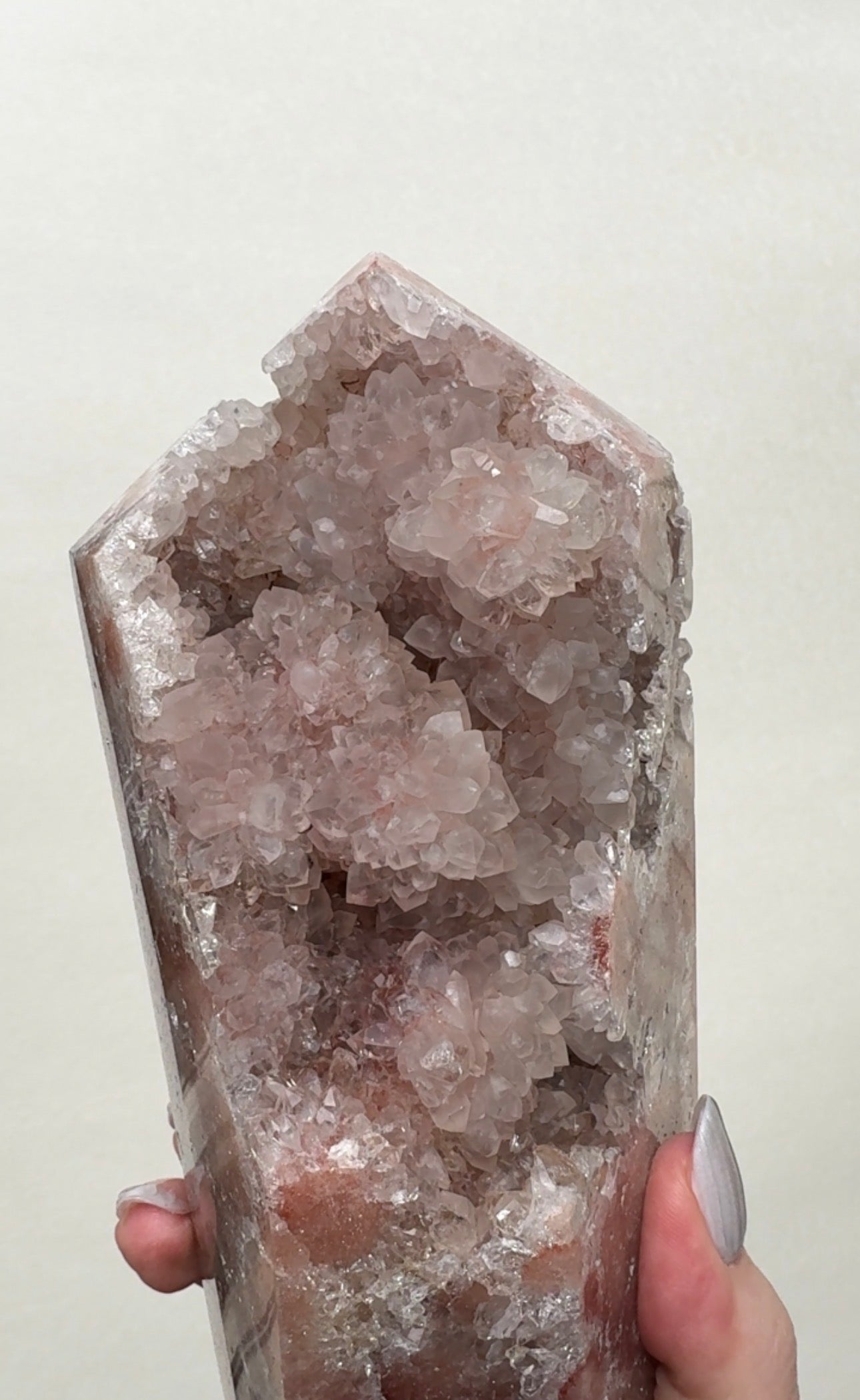 High Quality Druzy Pink Amethyst Tower
