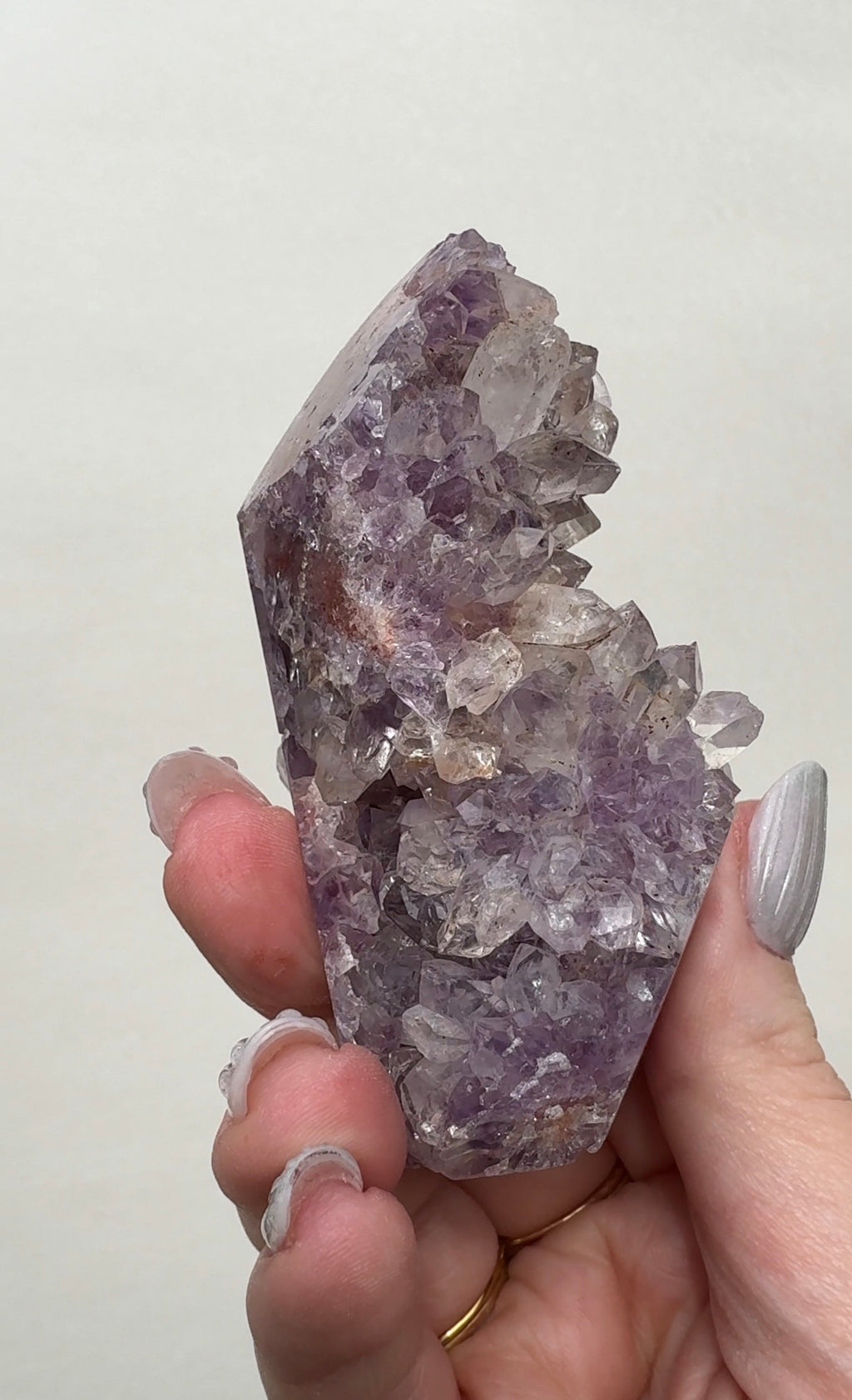 High Quality Druzy Pink Amethyst Tower