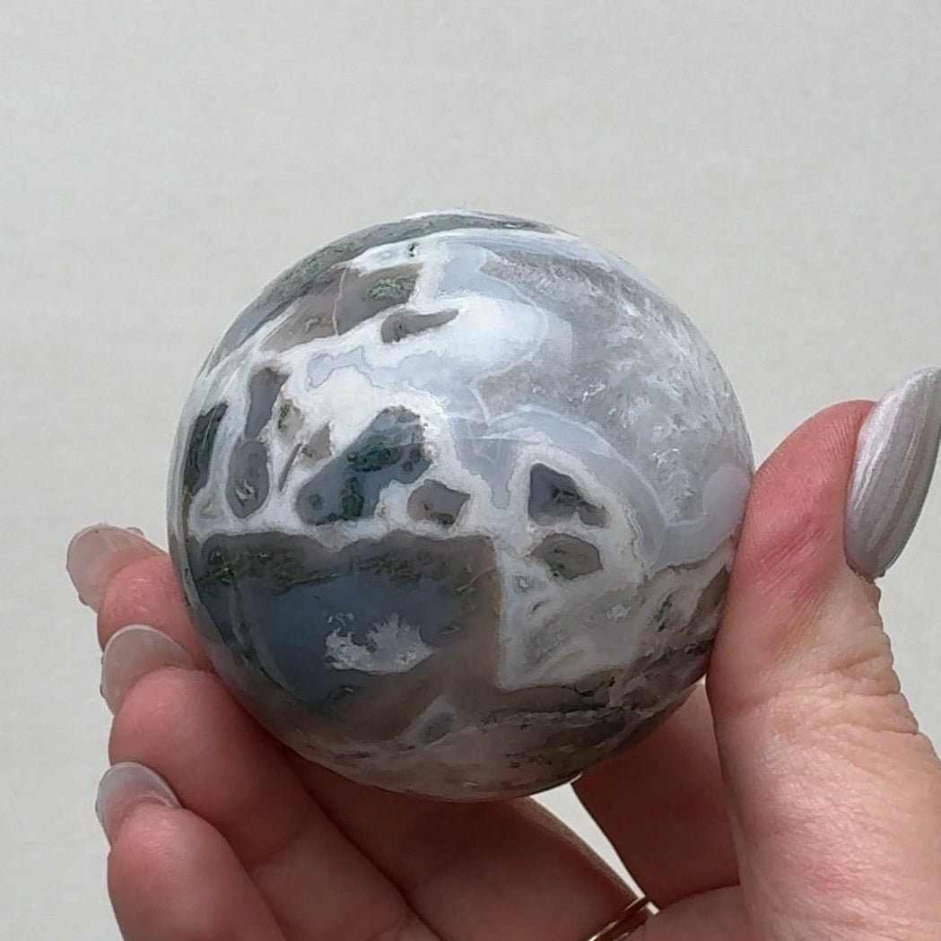 Moss Agate Sphere | E