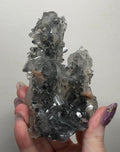 Diamond/Pink Apophyllite on Black Chalcedony| BDF