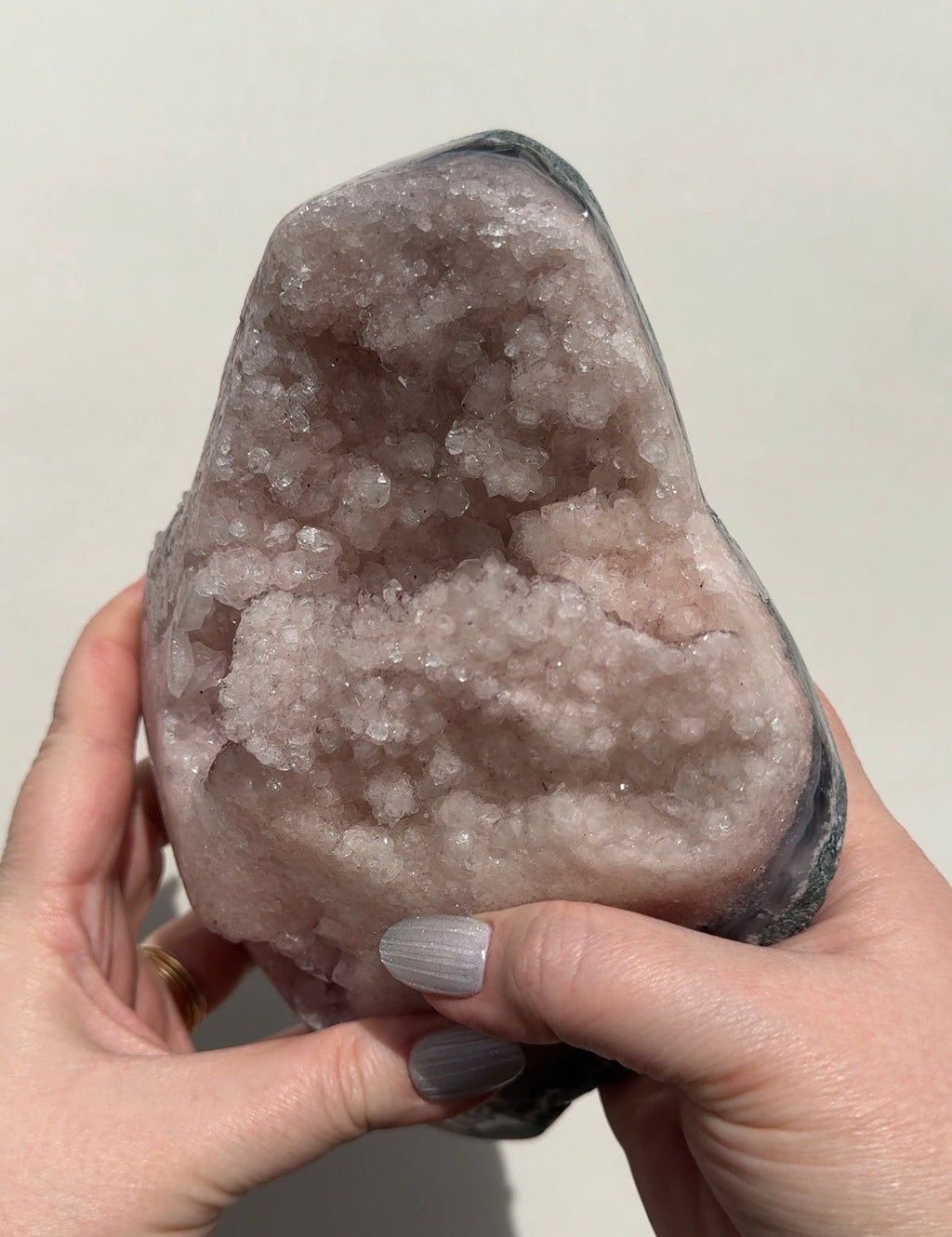 XL Druzy Pink Amethyst Freeform