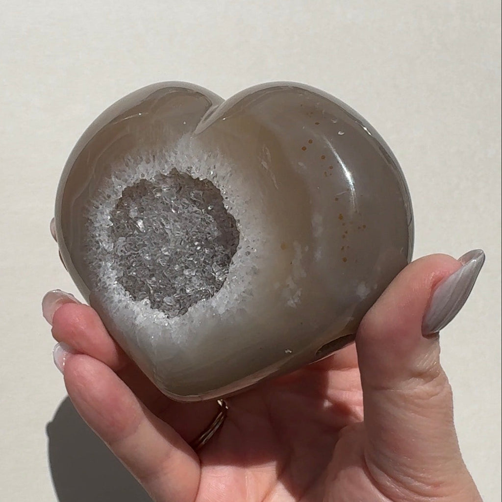 Druzy Agate Heart