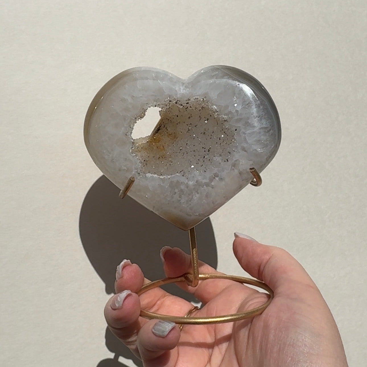 Druzy Agate Heart