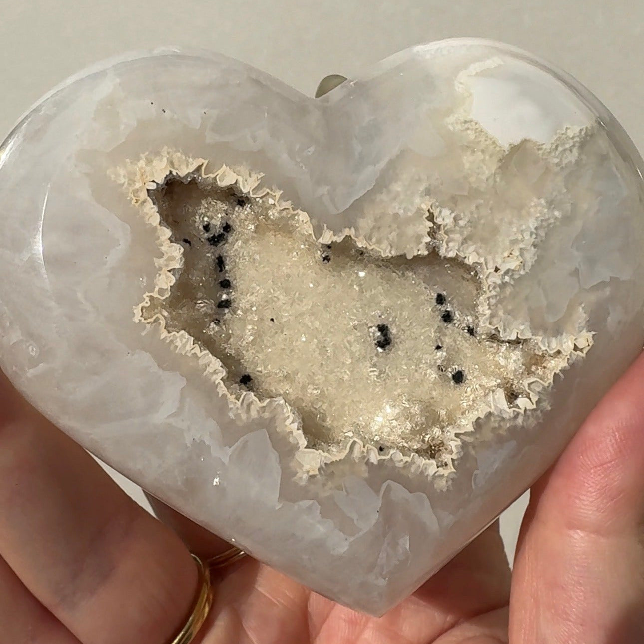 Druzy Agate Heart