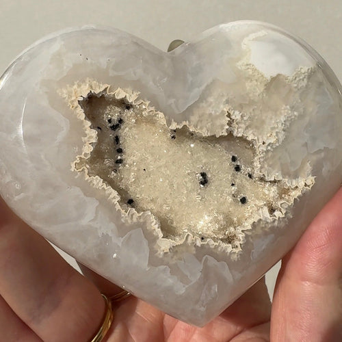Druzy Agate Heart