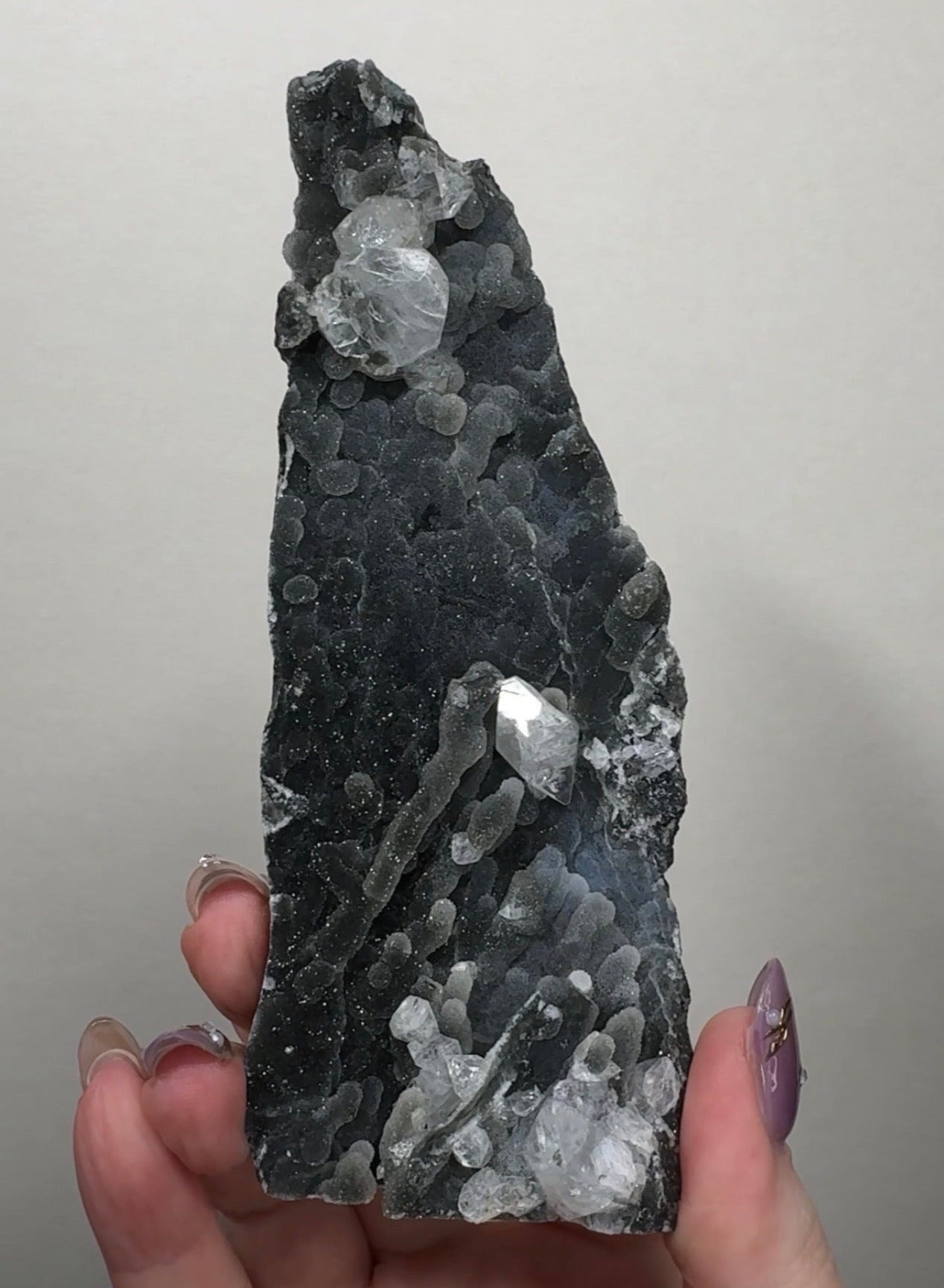 Black Chalcedony with Apophyllite
