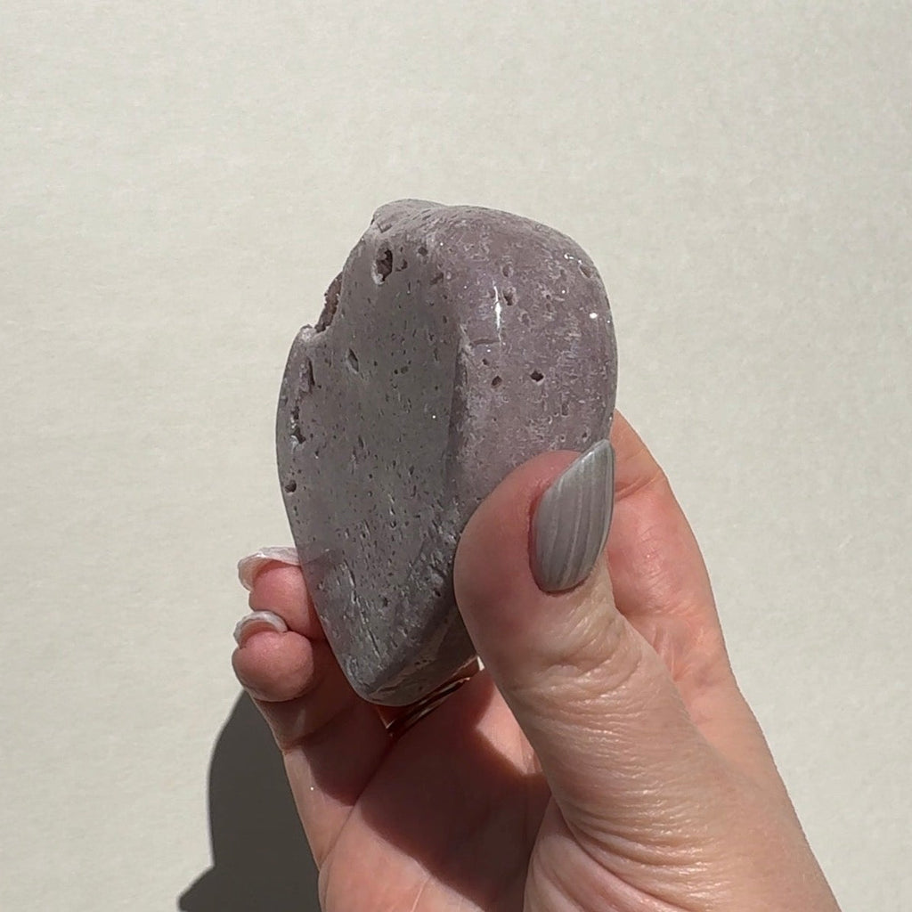 Druzy Pink Amethyst Heart