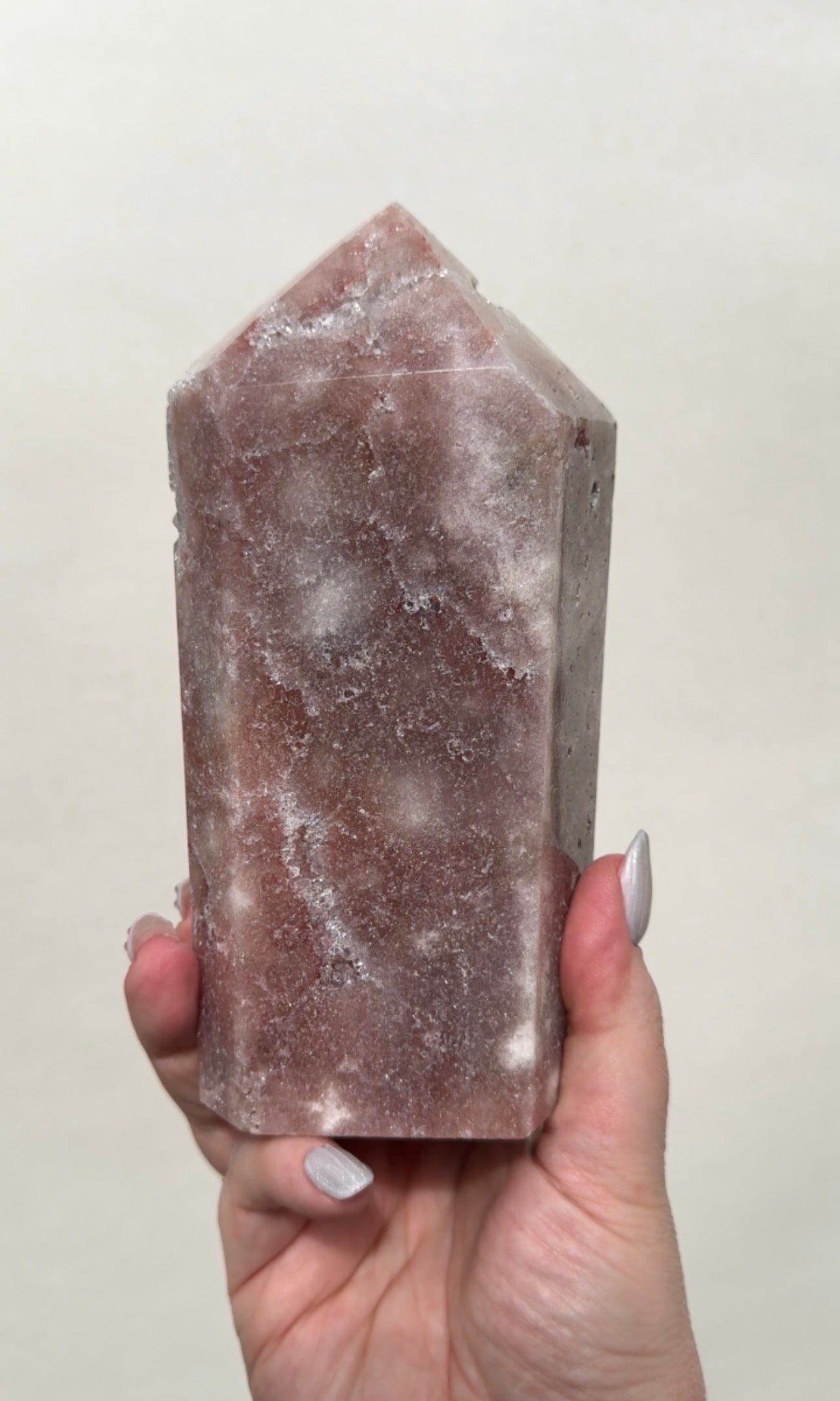 High Quality Druzy Pink Amethyst Tower