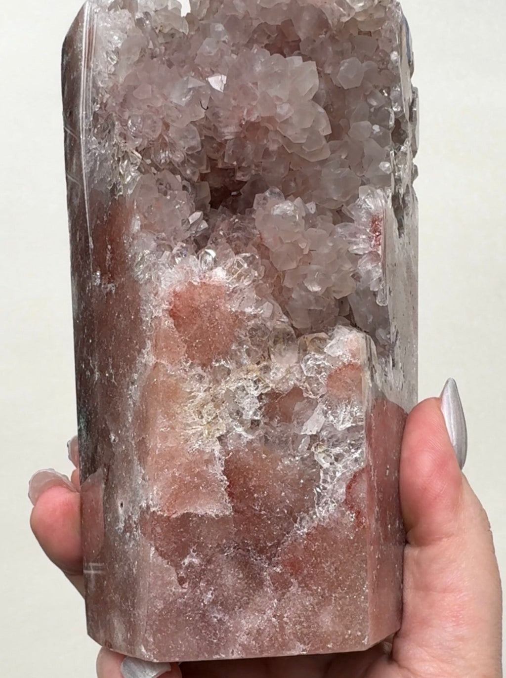 High Quality Druzy Pink Amethyst Tower