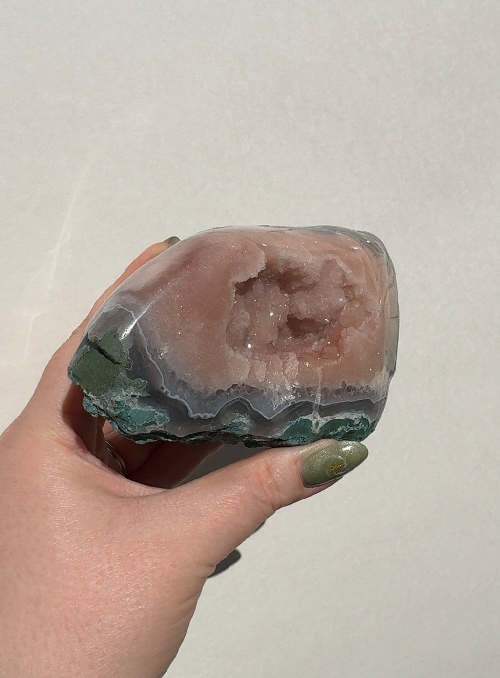 Druzy Pink Agate Freeform