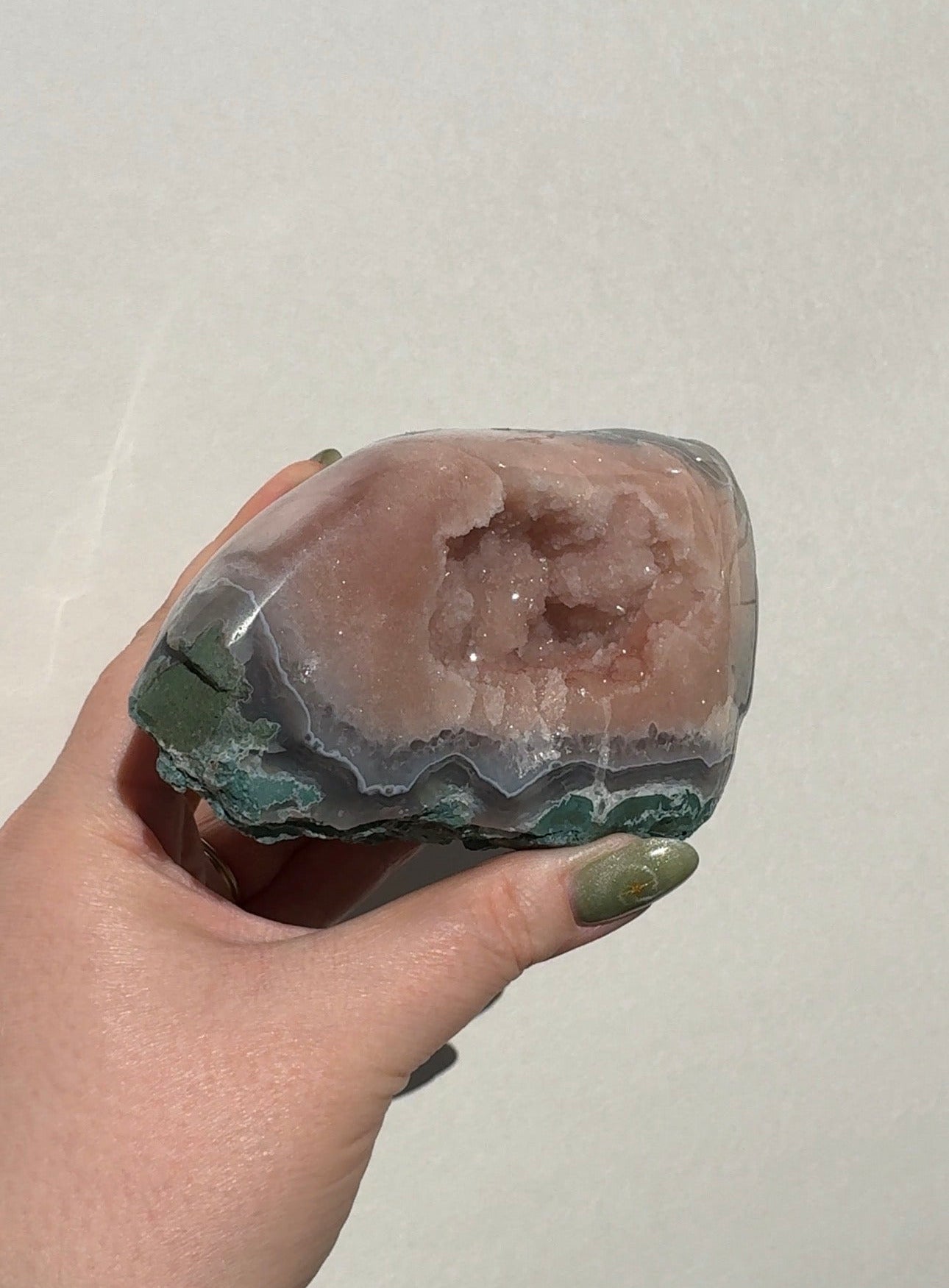 Druzy Pink Agate Freeform