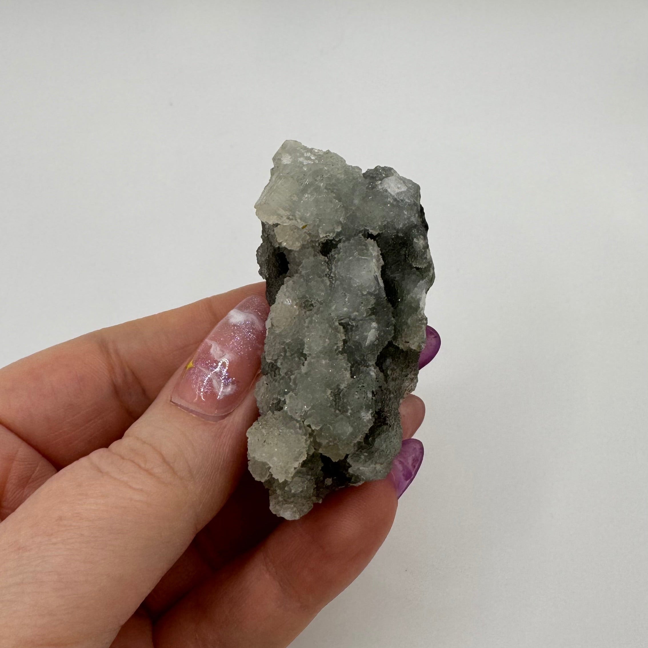 Black Chalcedony with Apophyllite