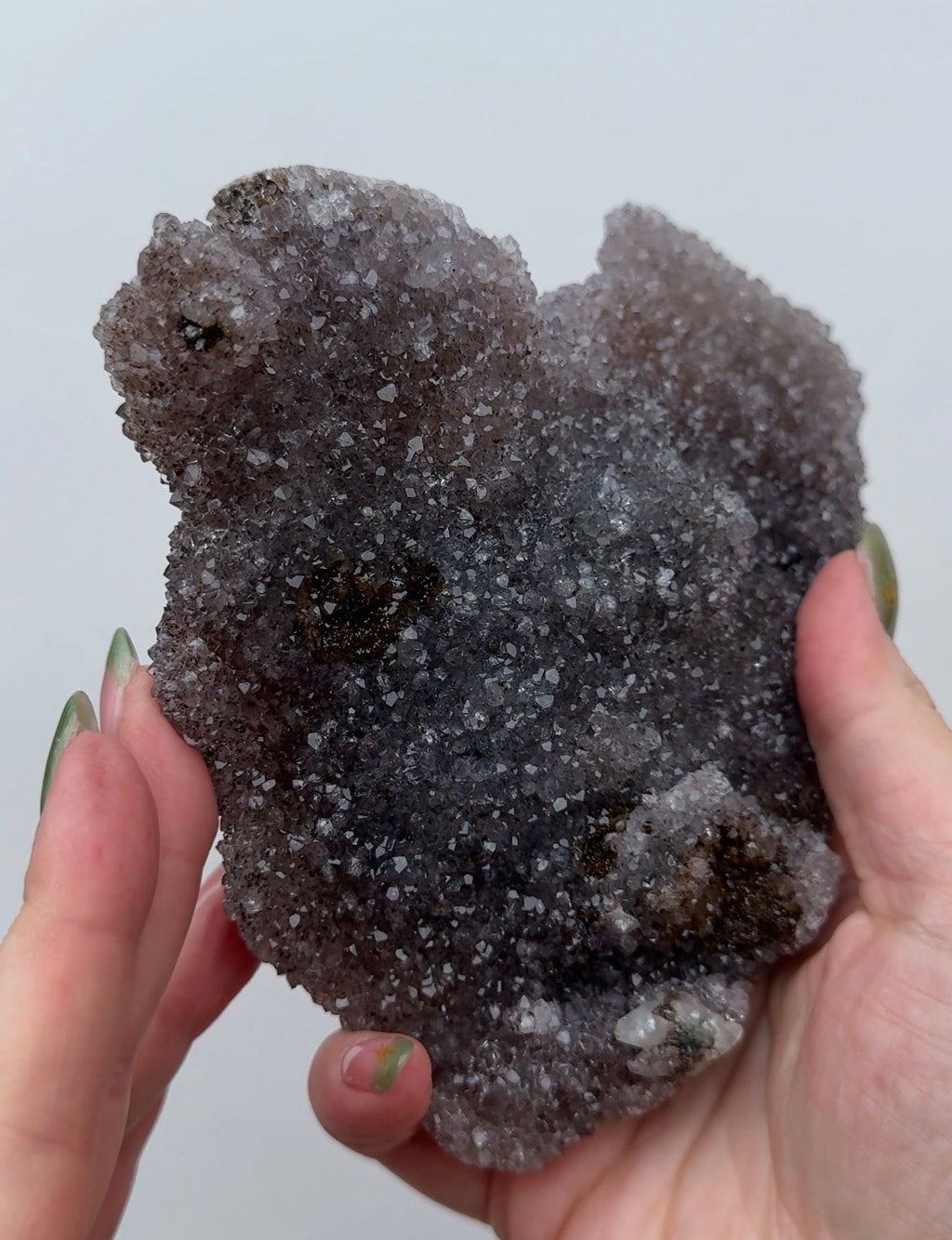 Double Sided Rainbow Amethyst with Calcite