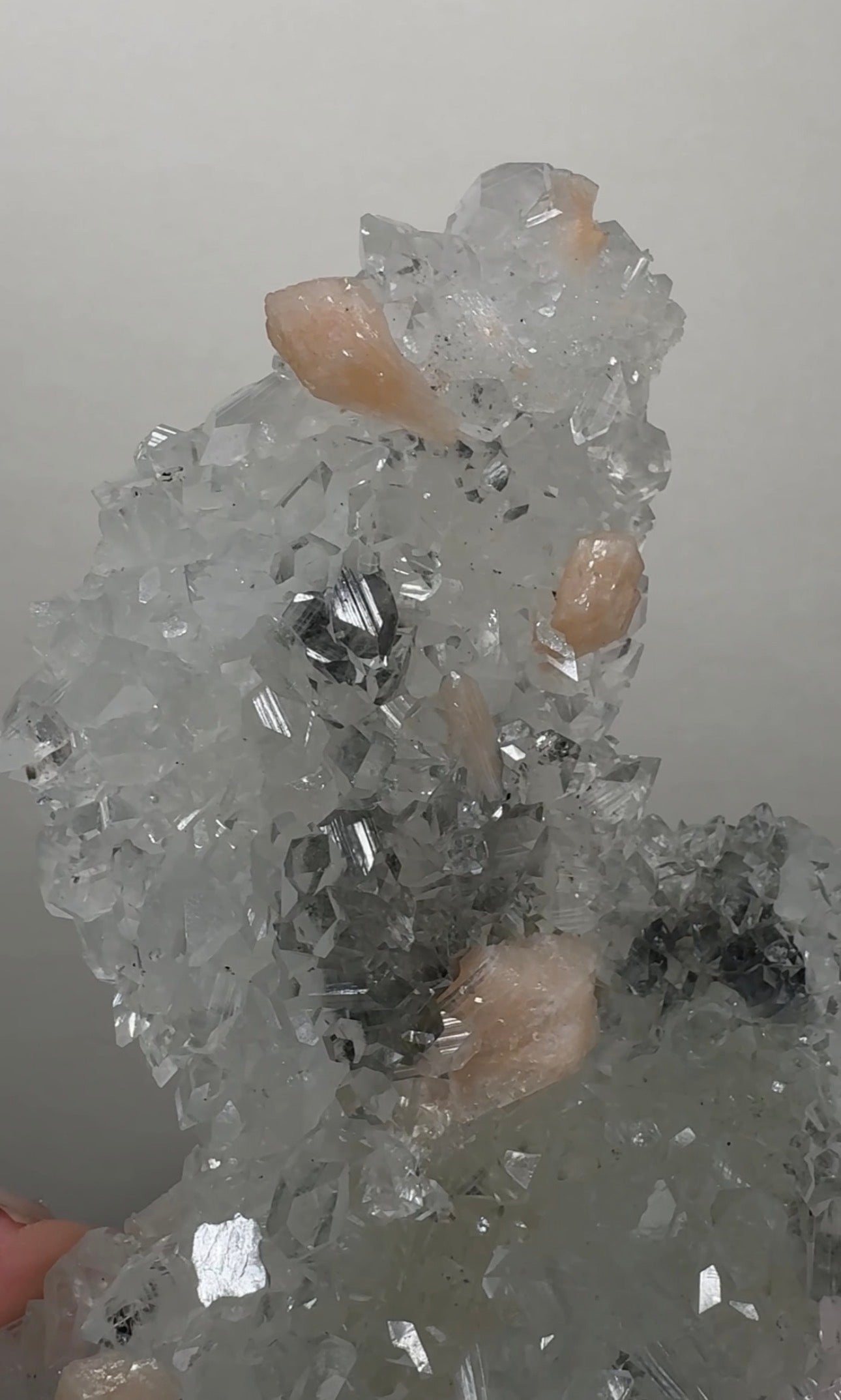 Diamond/Pink Apophyllite on Chalcedony | BDC