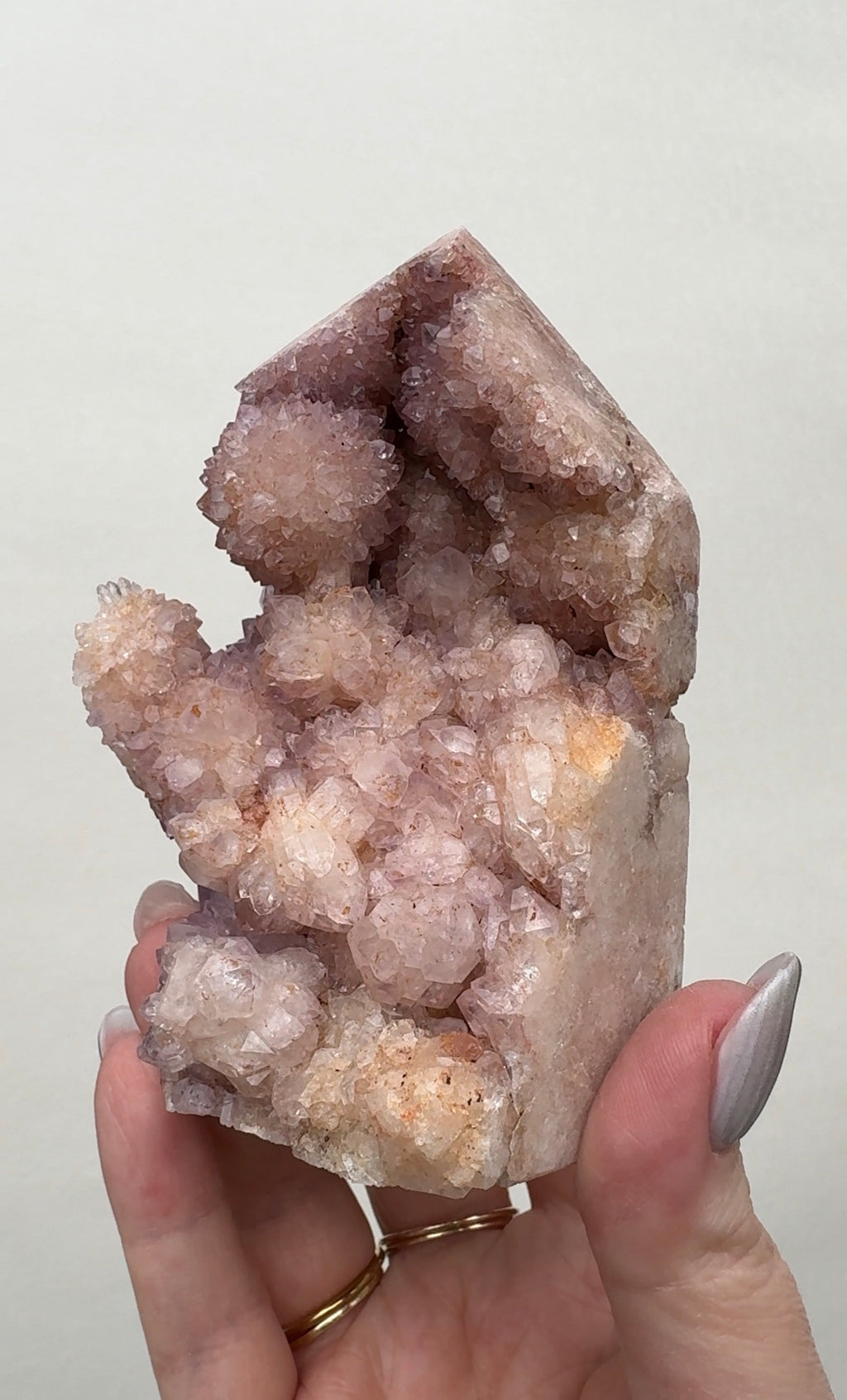 High Quality Druzy Pink Amethyst Tower