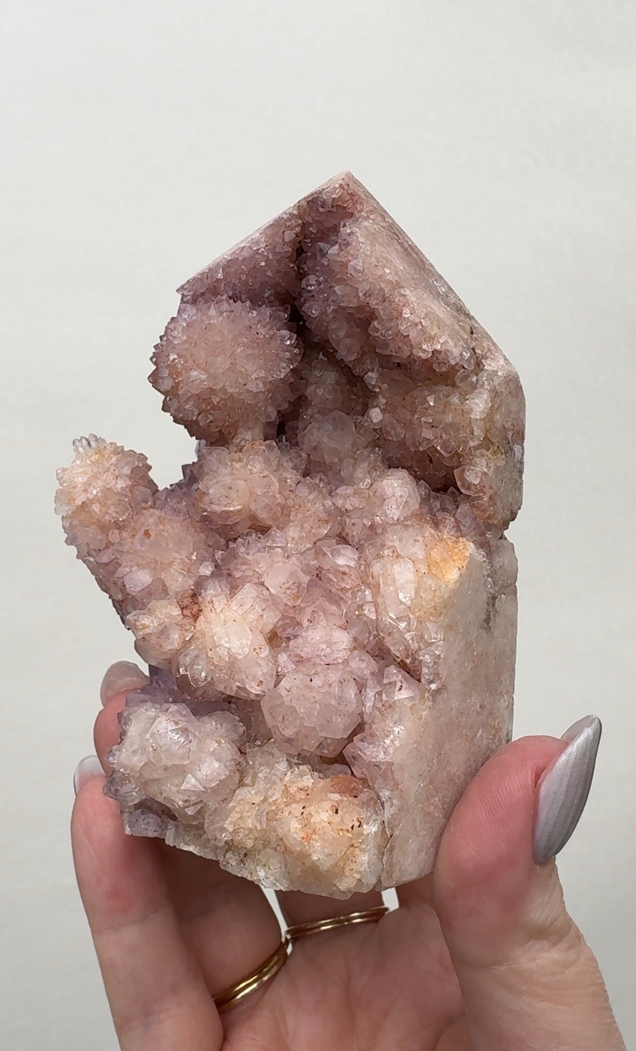High Quality Druzy Pink Amethyst Tower