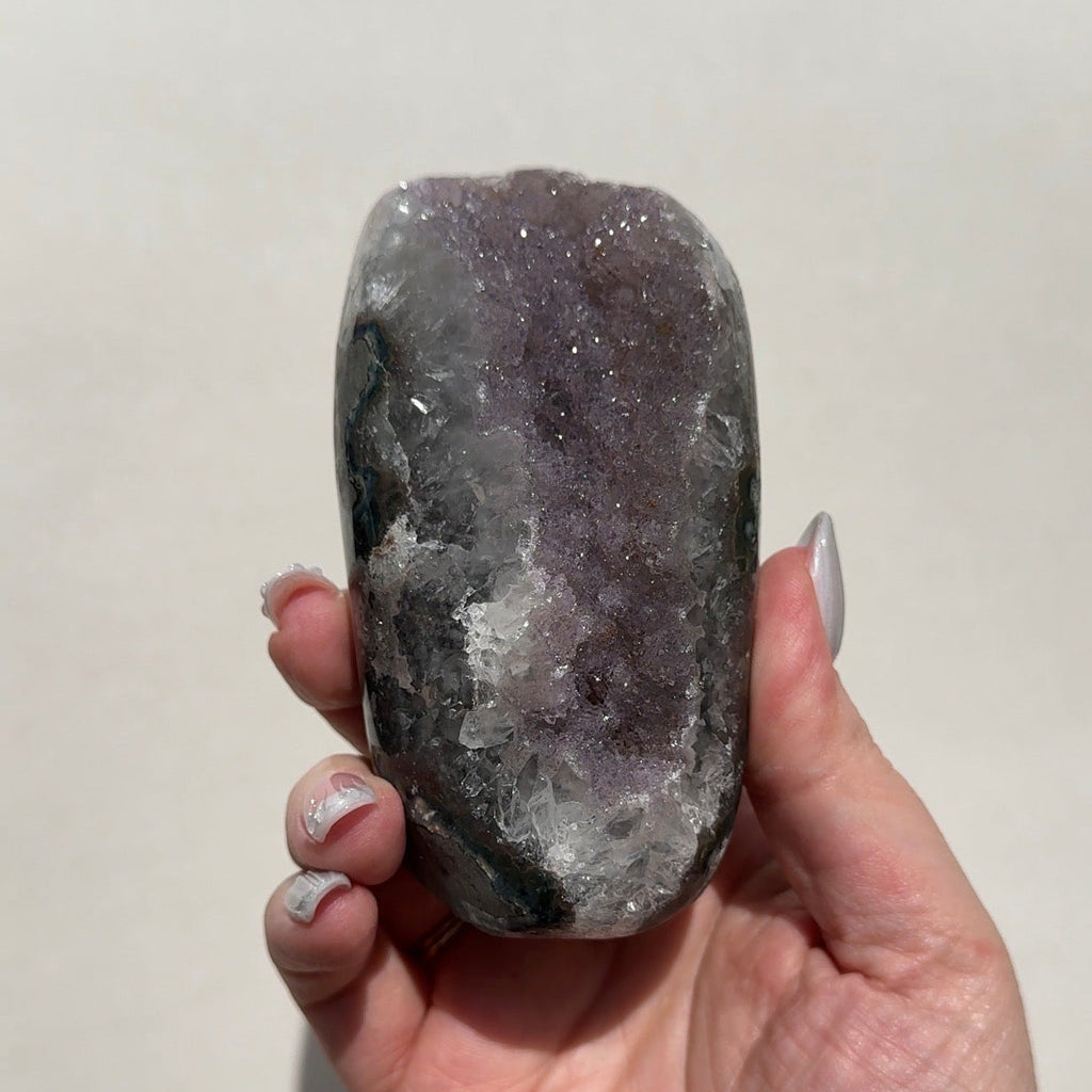 Druzy Uruguay Rainbow Amethyst Cutbase