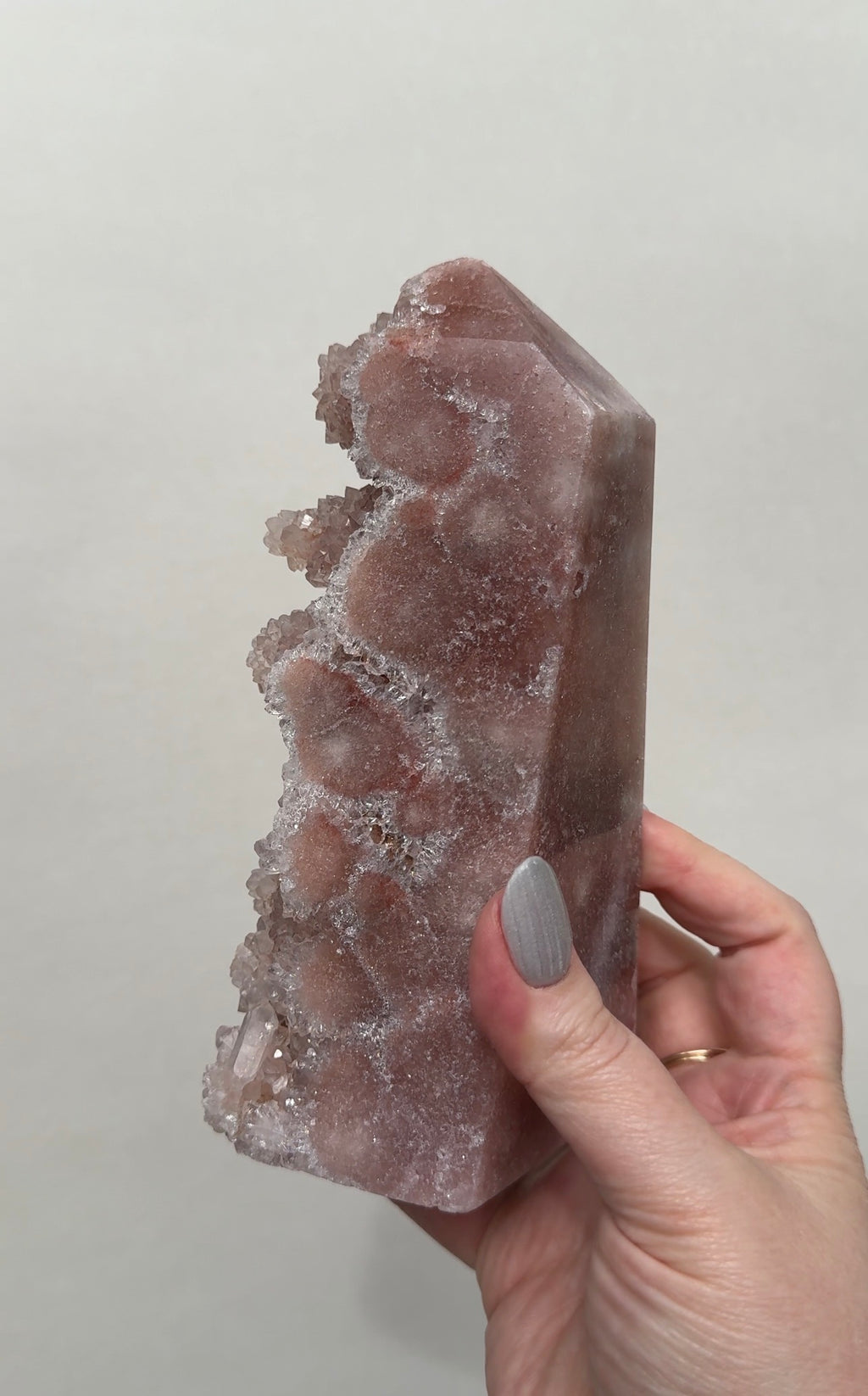 XL High Quality Druzy Pink Amethyst Tower