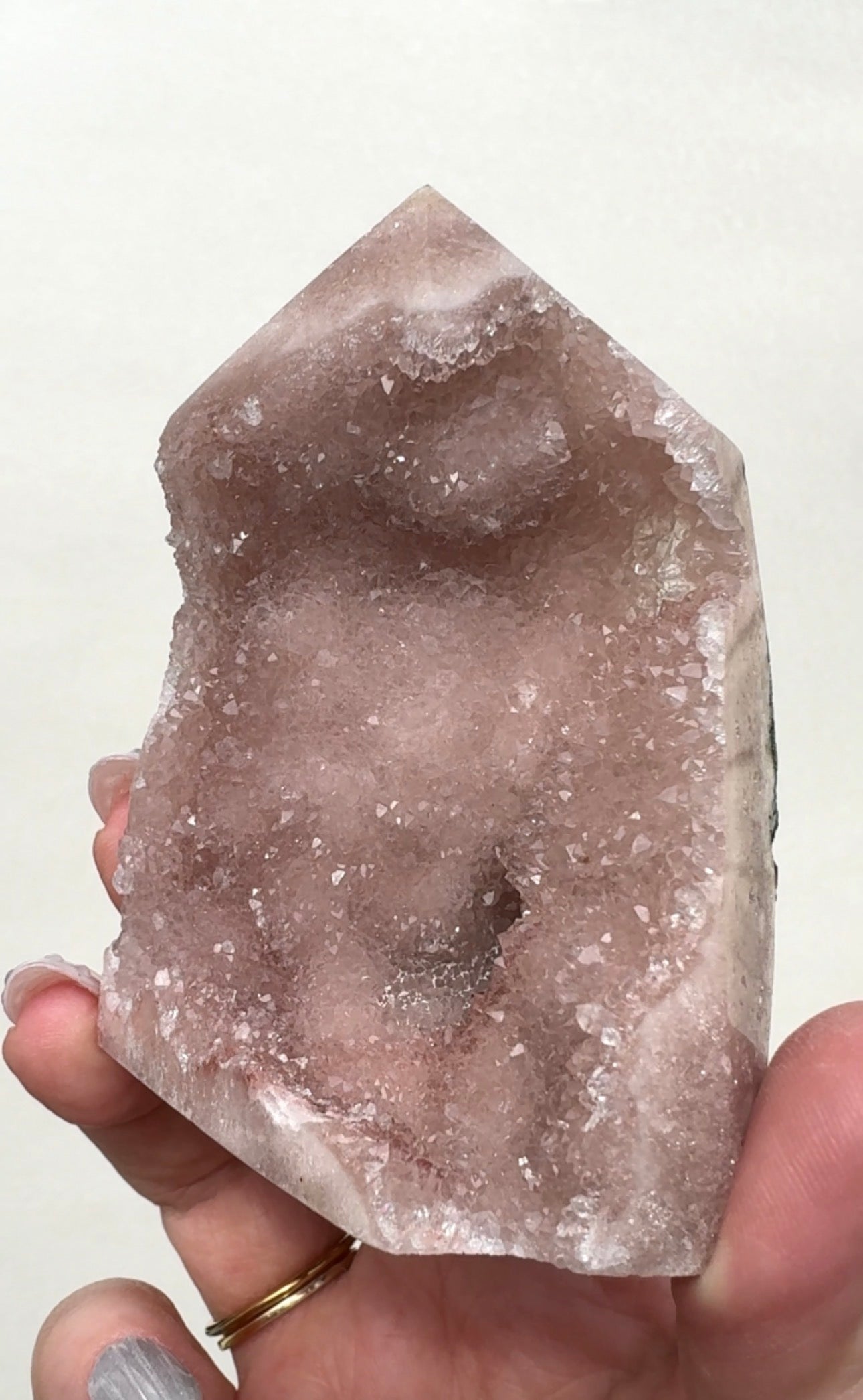 High Quality Druzy Pink Amethyst Tower