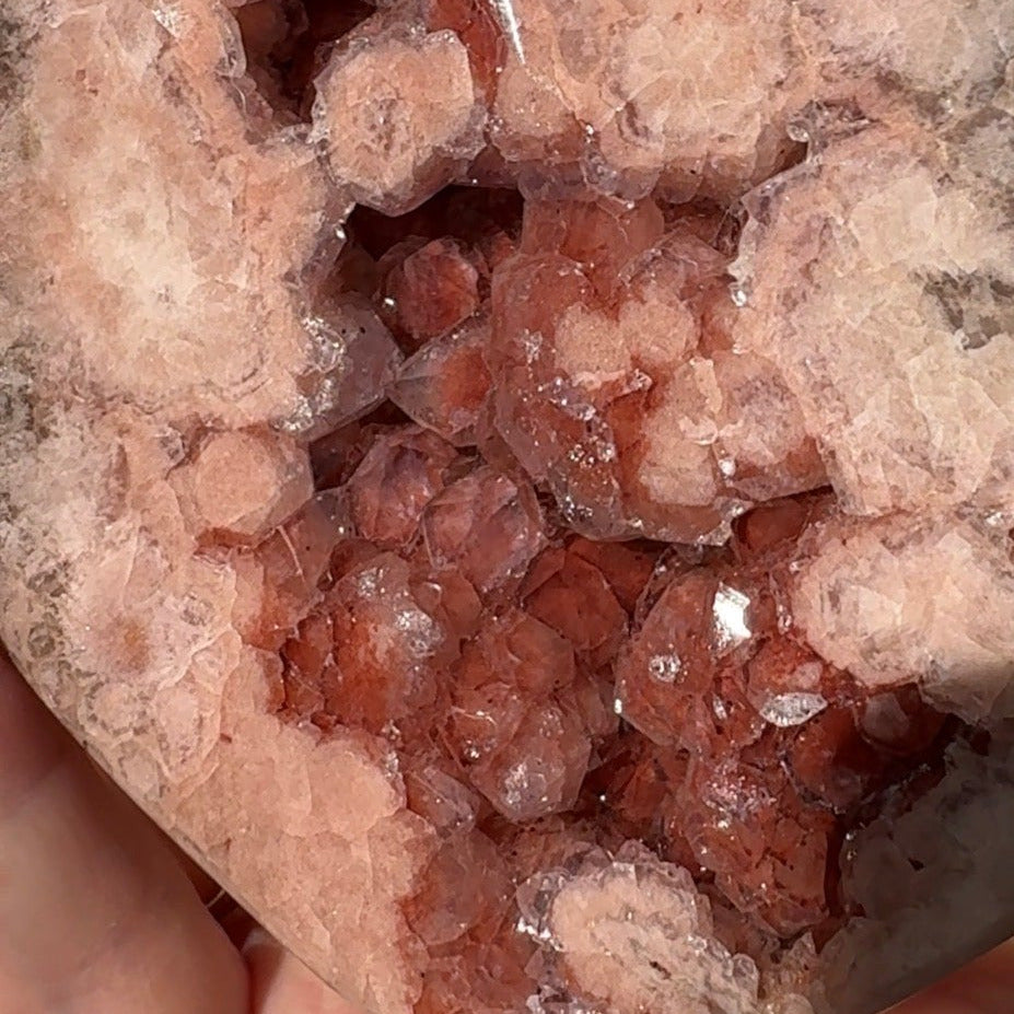 Druzy Pink Amethyst Heart