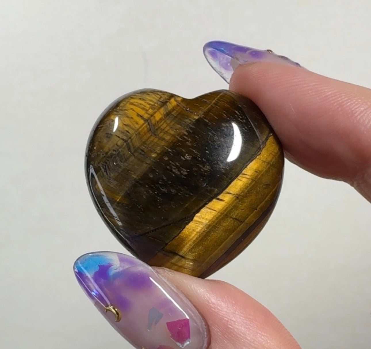 Tiger's Eye Mini Hearts