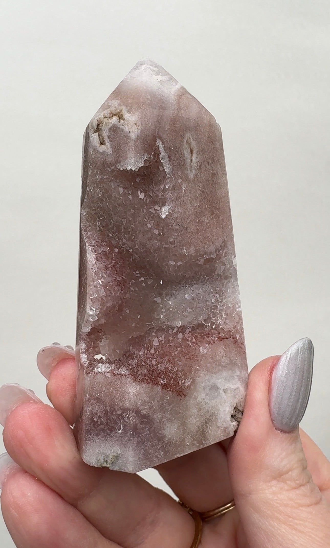 High Quality Druzy Pink Amethyst Tower
