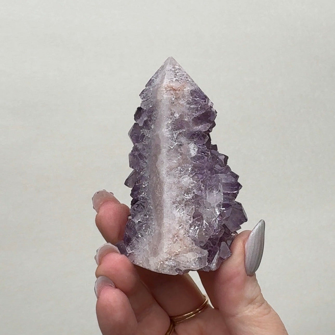 High Quality Druzy Pink Amethyst Tower
