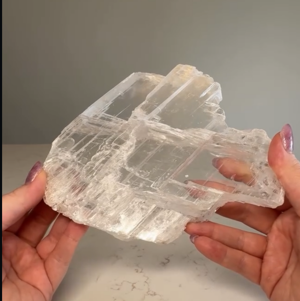 Clear Selenite Slab