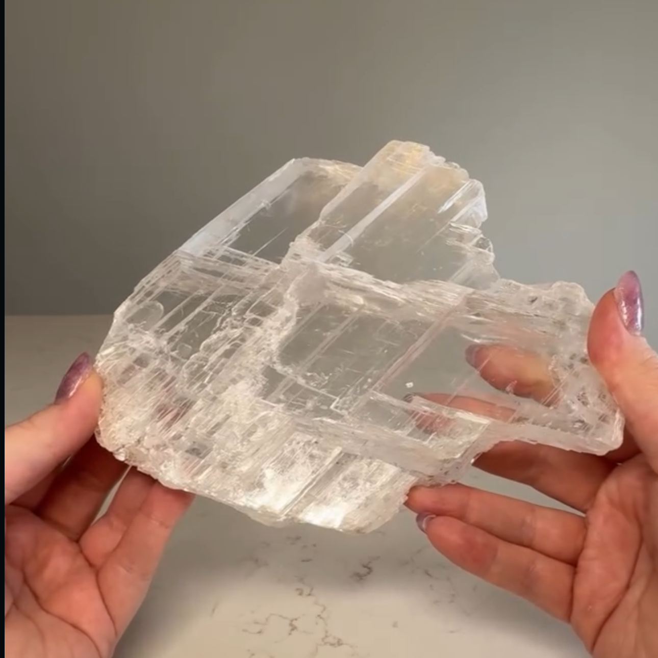 Clear Selenite Slab