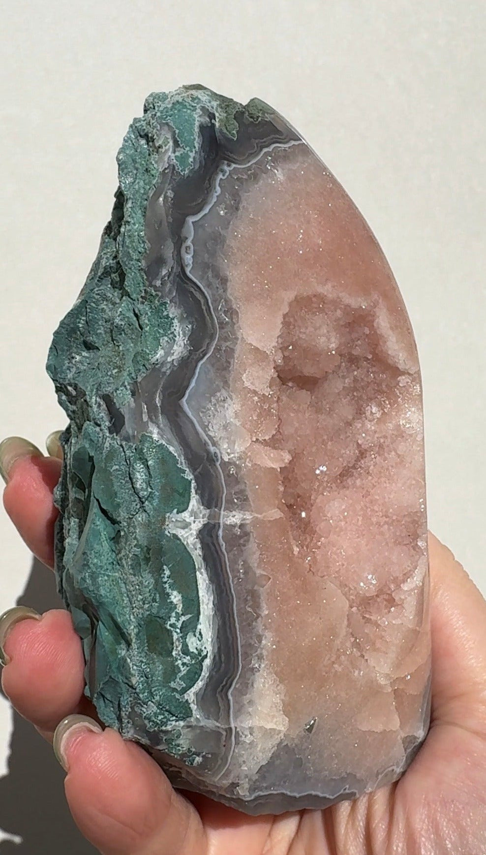 Druzy Pink Agate Freeform