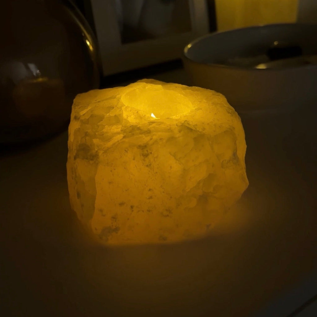 Rose Quartz Candle Holder