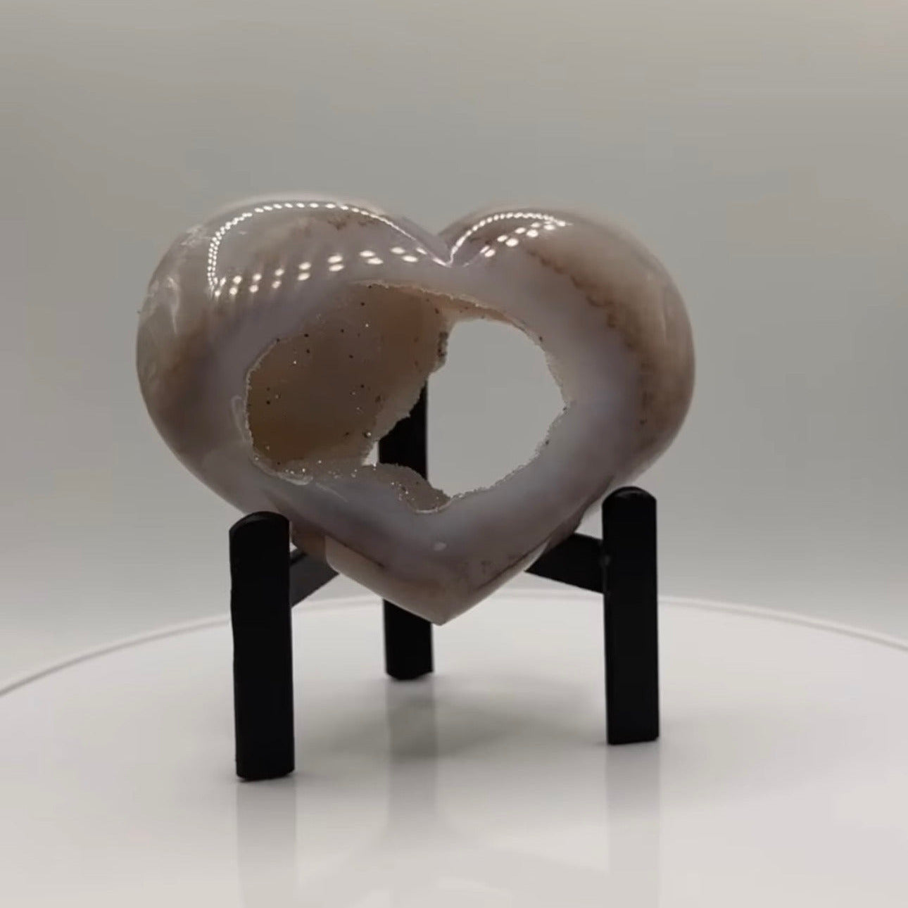 Druzy Agate Heart