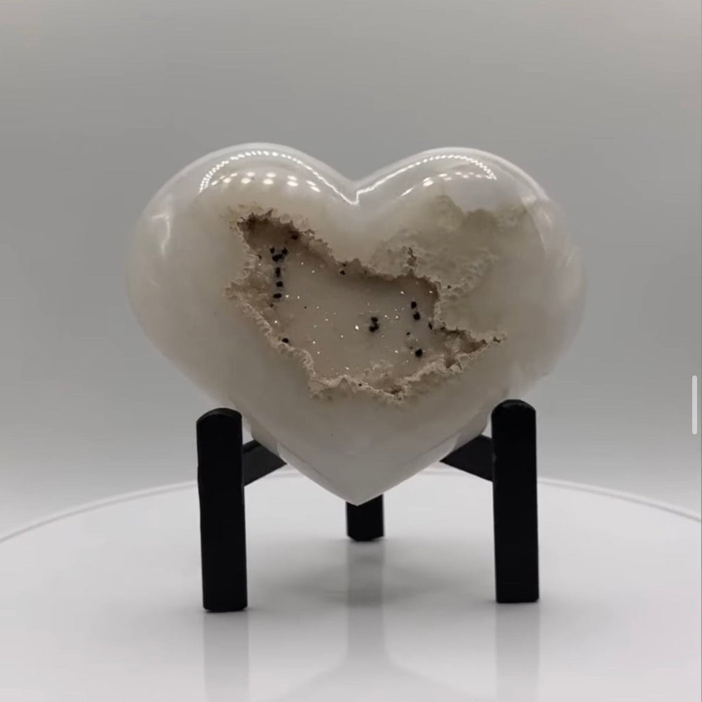 Druzy Agate Heart