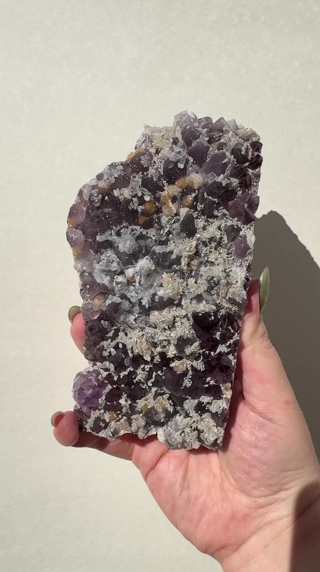 Sugar Amethyst with Calcite