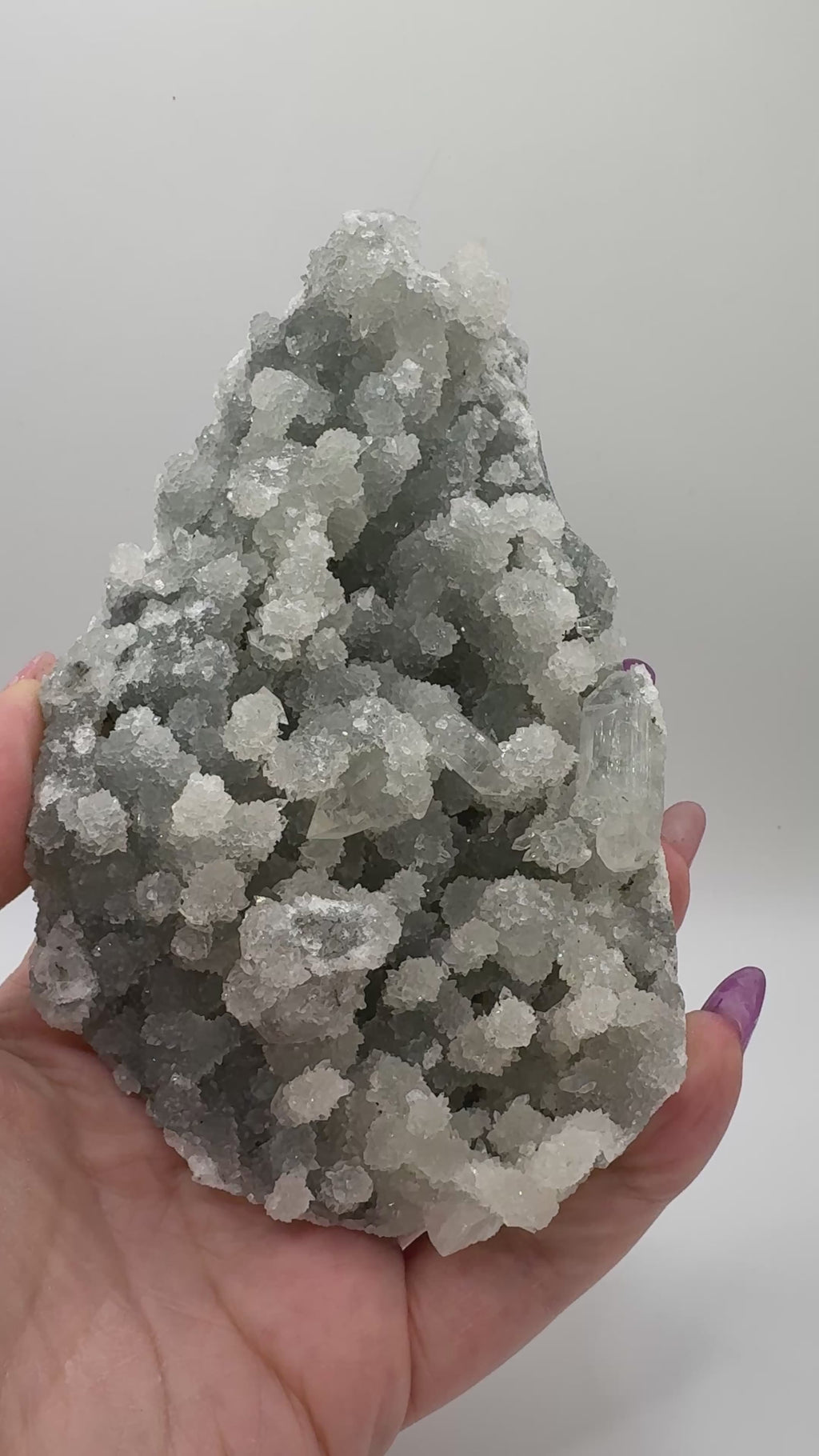 Black Chalcedony with Apophyllite