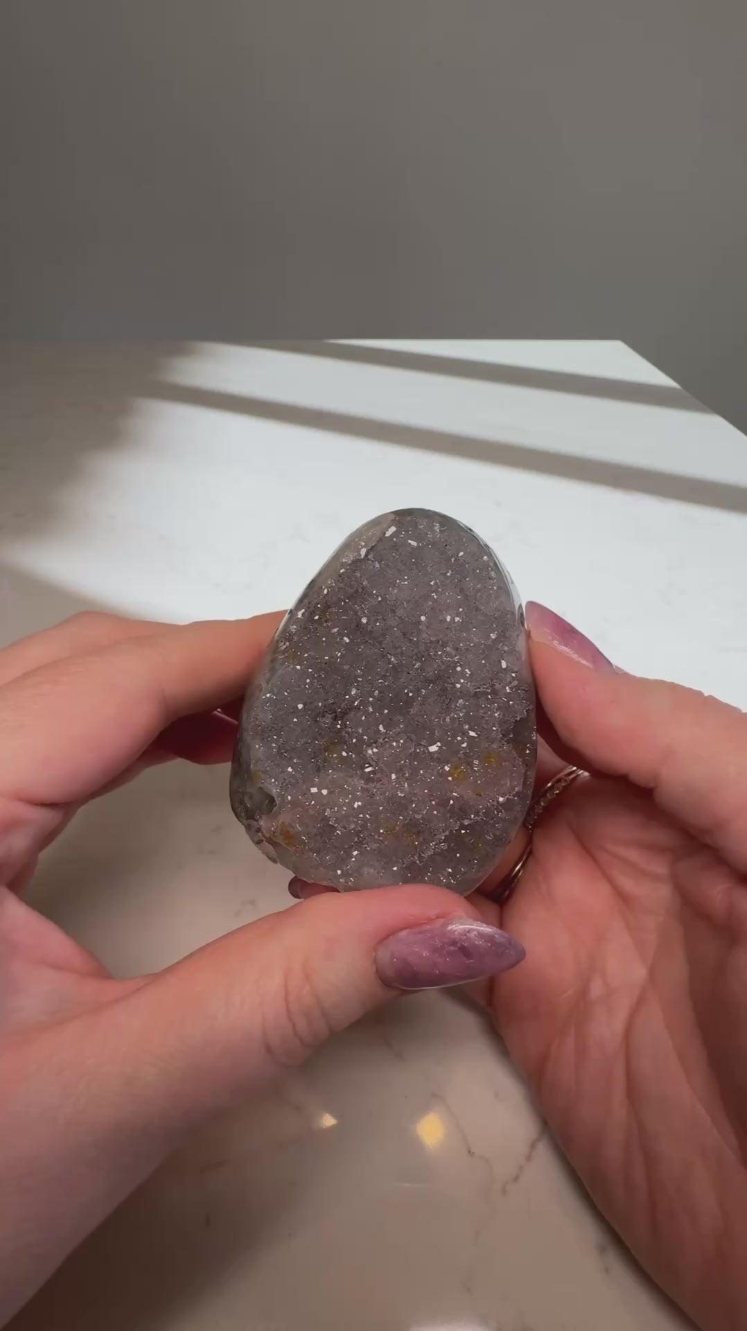 Druzy Uruguay Rainbow Amethyst Cutbase